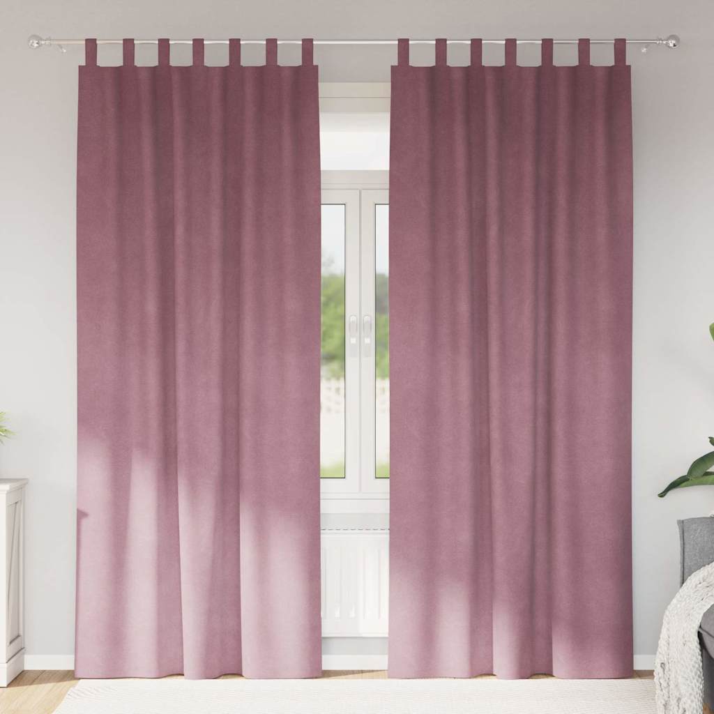 Tende oscuranti Vidaxl 2 pezzi rosa scuro 140 x 245 cm in velluto