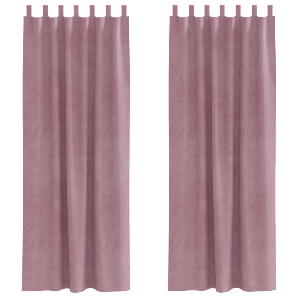 Tende oscuranti Vidaxx 2 pezzi rosa scuro 140 x 260 cm in velluto