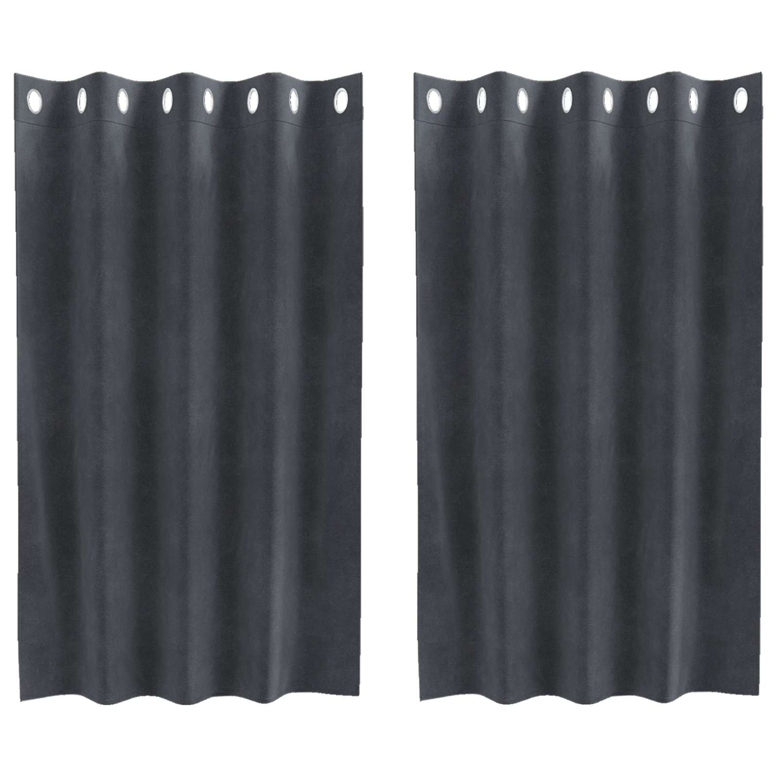 Vidaxl cortinas opacas 2 piezas terciopelo gris claro 140 x 140 cm