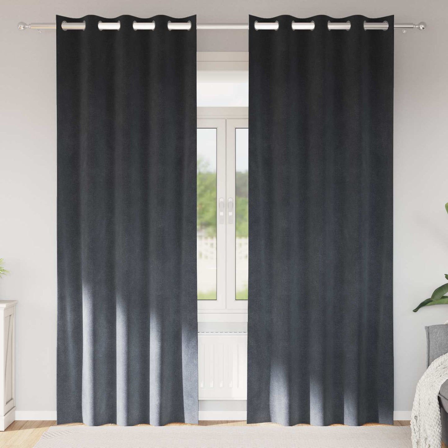 Tende oscuranti Vidaxl 2 pezzi grigio chiaro 140 x 225 cm in velluto