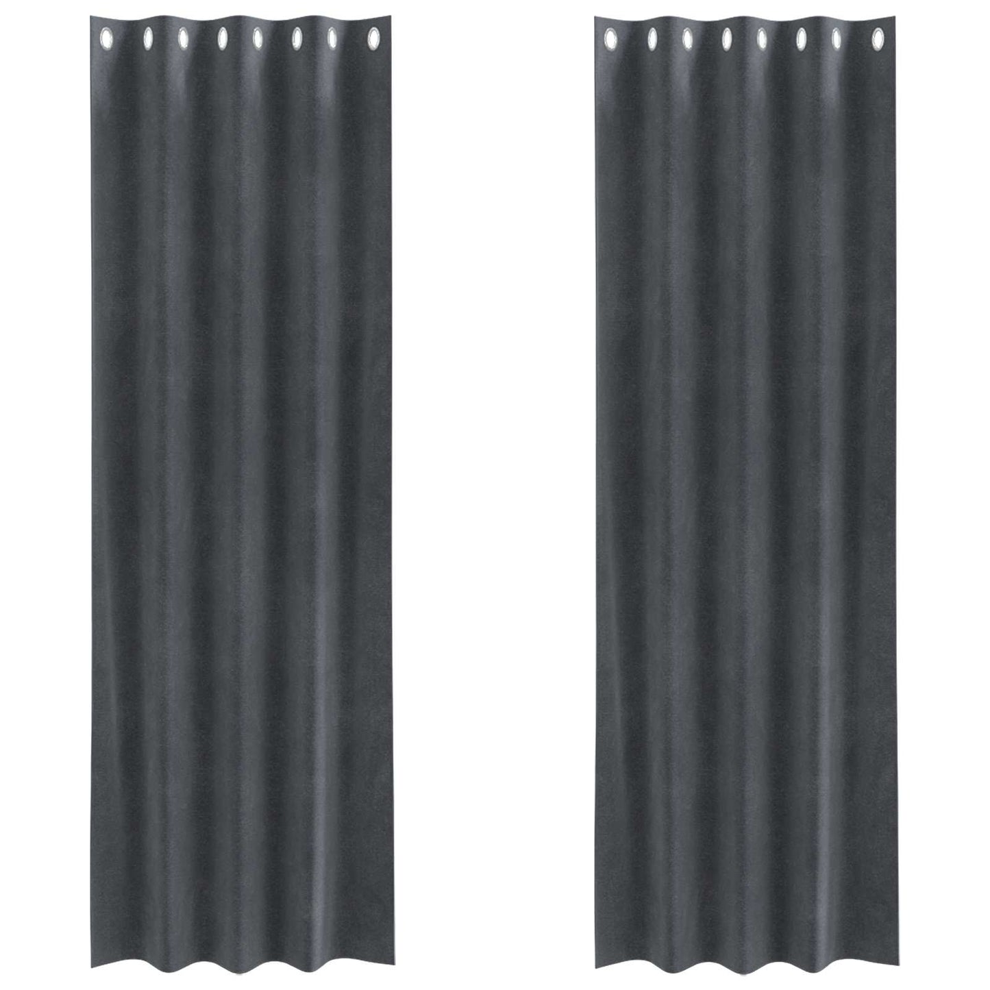 Tende oscuranti Vidaxl 2 pezzi grigio chiaro 140 x 225 cm in velluto