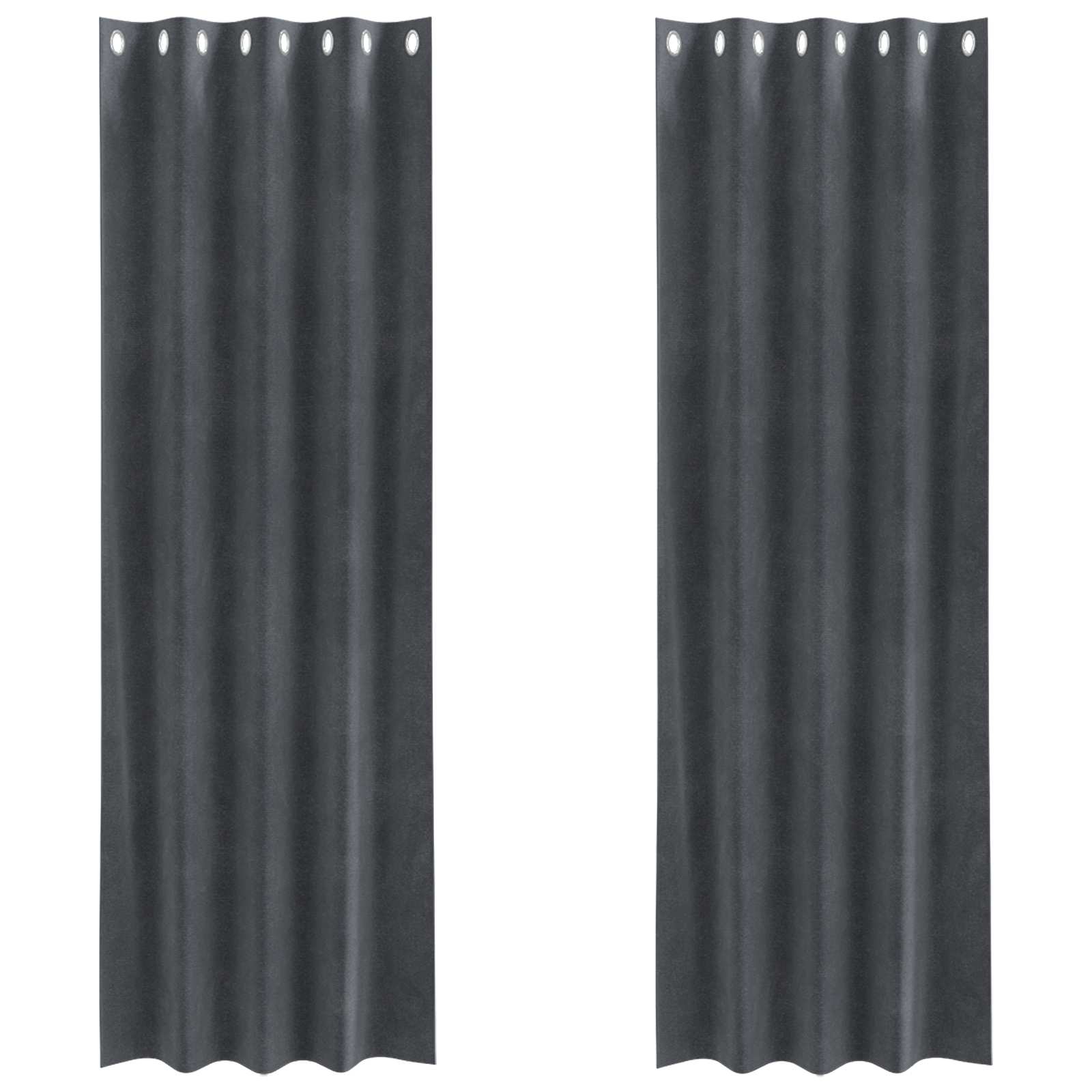 Tende oscuranti Vidaxl 2 pezzi grigio chiaro 140 x 245 cm in velluto