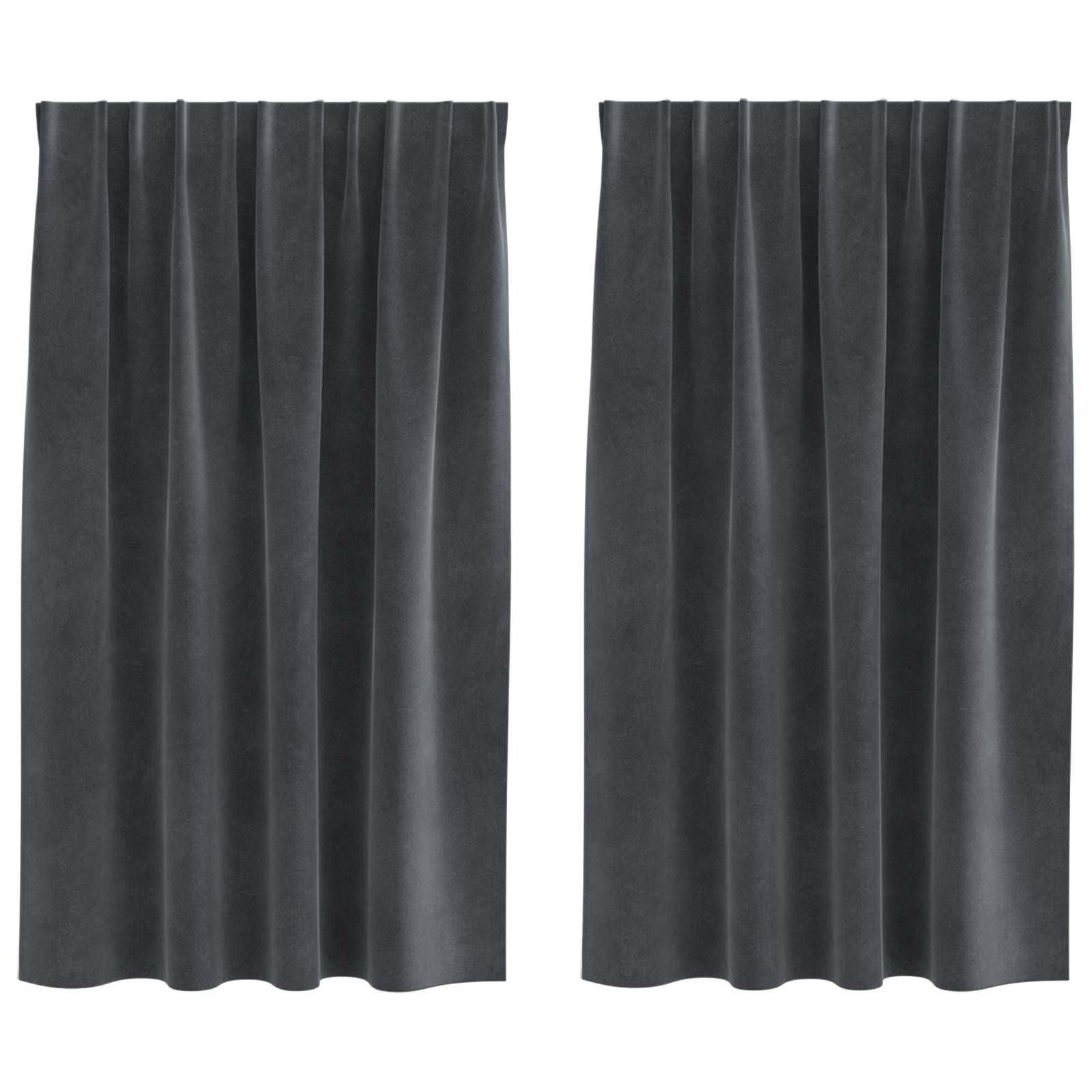 Vidaxl verduisterende gordijnen 2 pcs lichtgrijs 140 x 140 cm fluweel