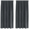 Vidaxl verduisterende gordijnen 2 pcs lichtgrijs 140 x 175 cm fluweel