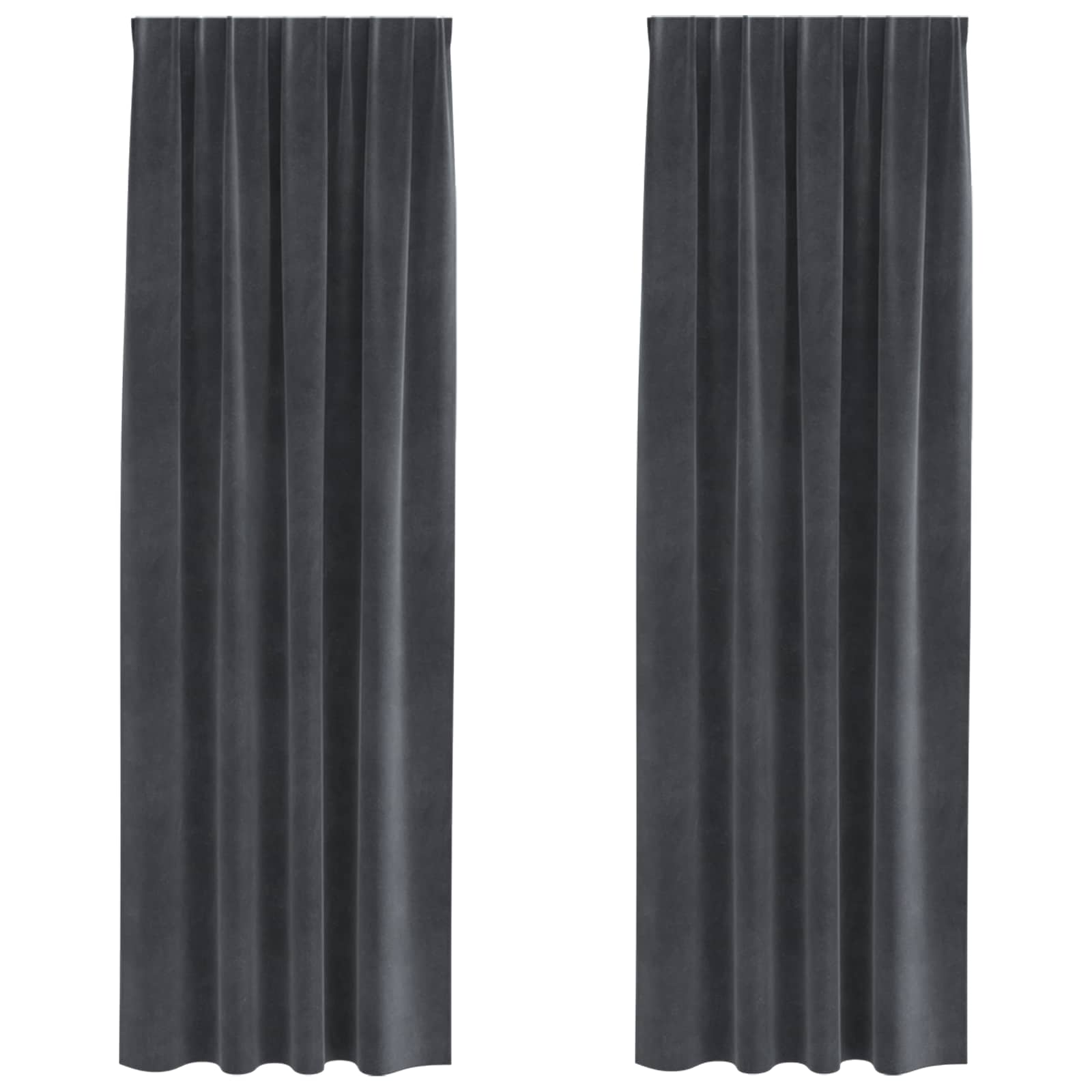 Vidaxl verduisterende gordijnen 2 pcs lichtgrijs 140 x 225 cm fluweel