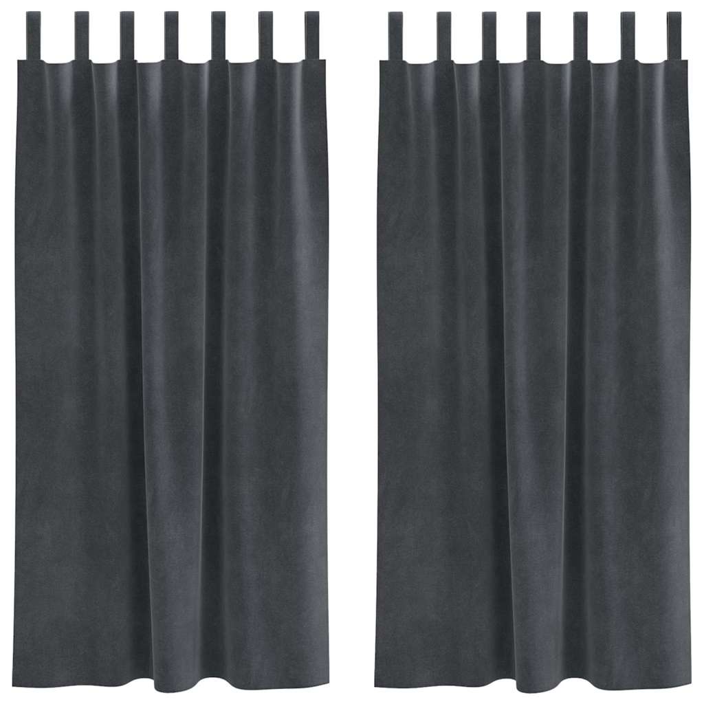 Tende oscuranti Vidaxl 2 pezzi grigio chiaro 140 x 175 cm in velluto