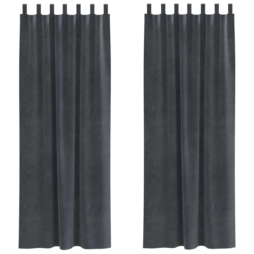 Tende oscuranti Vidaxl 2 pezzi grigio chiaro 140 x 225 cm in velluto