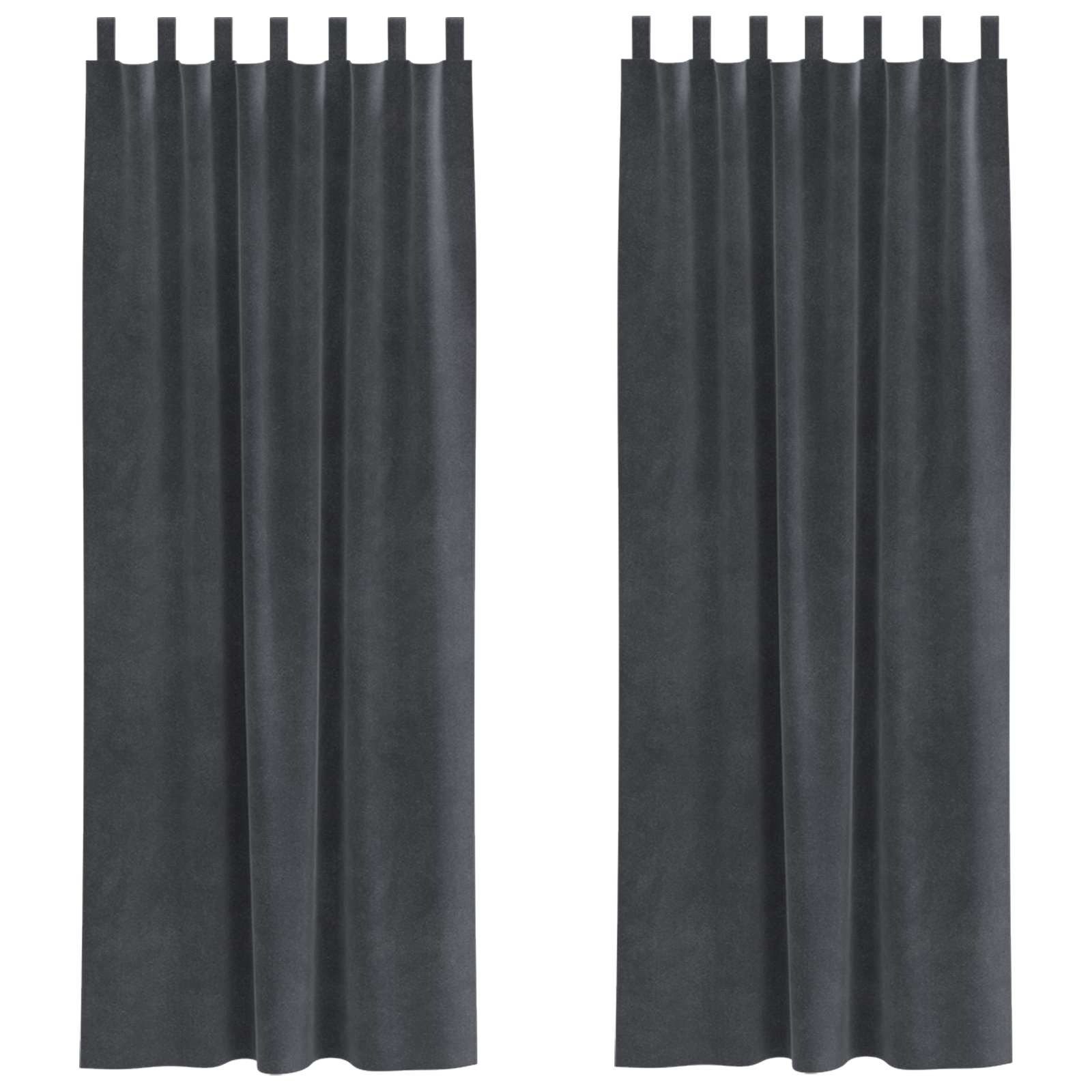 Vidaxl verduisterende gordijnen 2 pcs lichtgrijs 140 x 245 cm fluweel