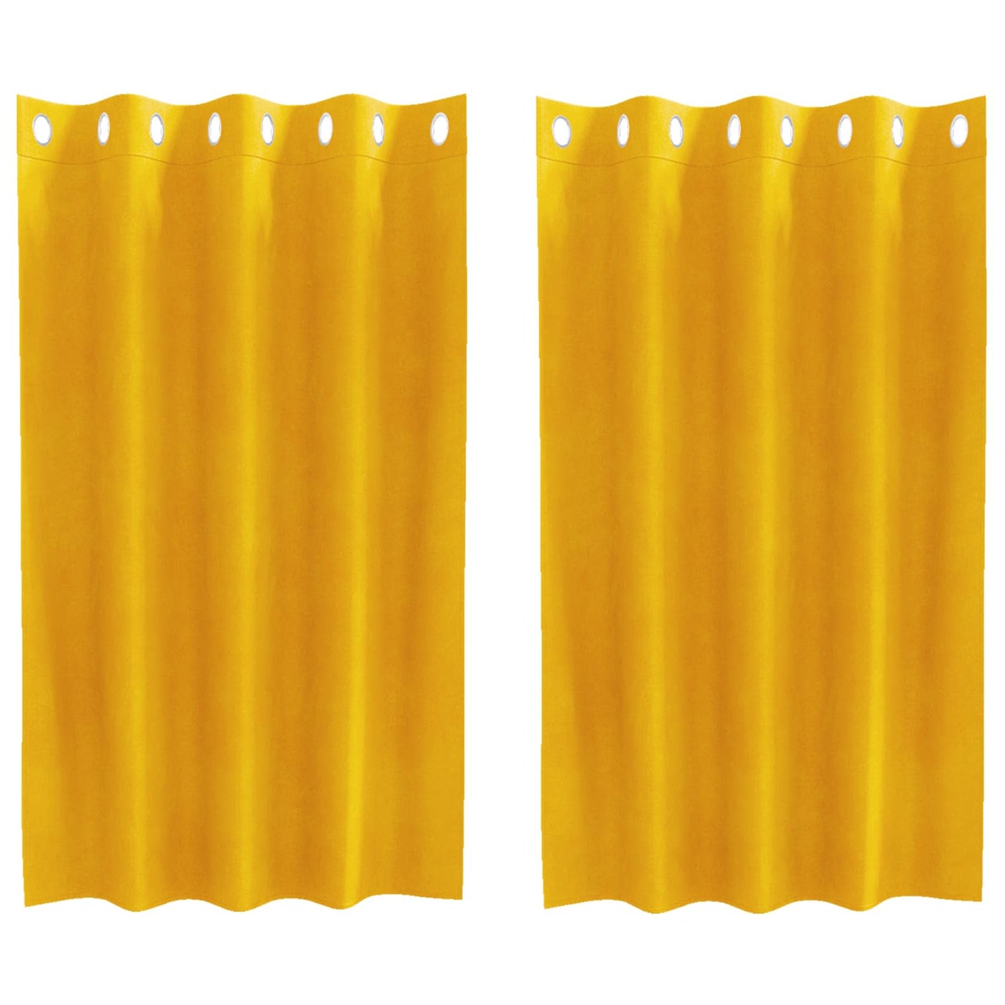 Tende oscuranti Vidaxl 2 pezzi giallo senape 140 x 140 cm in velluto