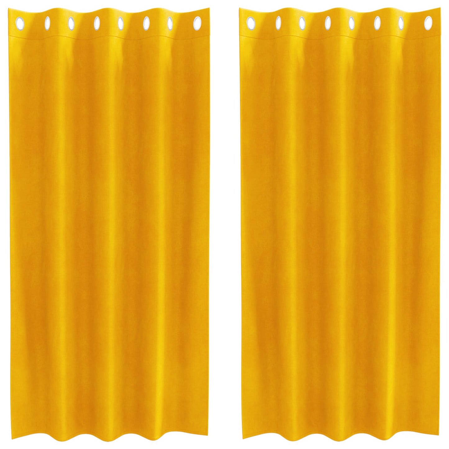 Tende oscuranti Vidaxl 2 pezzi giallo senape 140 x 175 cm in velluto