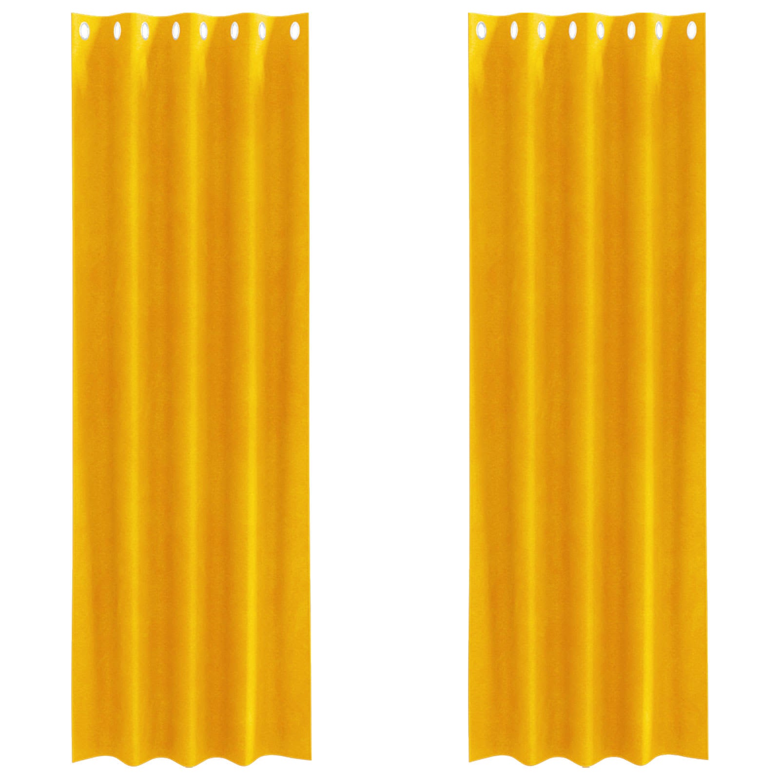 Vidaxl verduisterende gordijnen 2 pcs mosterdgeel 140 x 245 cm fluweel