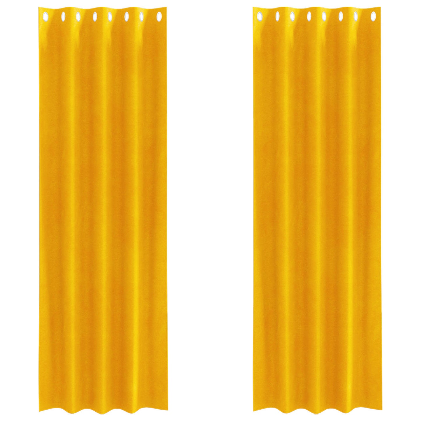 Tende oscuranti Vidaxl 2 pezzi giallo senape 140 x 260 cm in velluto