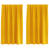 Vidaxl verduisterende gordijnen 2 pcs mosterdgeel 140 x 140 cm fluweel