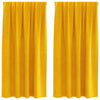 Tende oscuranti Vidaxl 2 pezzi giallo senape 140 x 175 cm in velluto