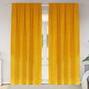 Vidaxl verduisterende gordijnen 2 pcs mosterdgeel 140 x 225 cm fluweel