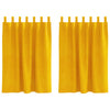 Vidaxl cortinas opacas 2 piezas terciopelo amarillo mostaza 140 x 140 cm