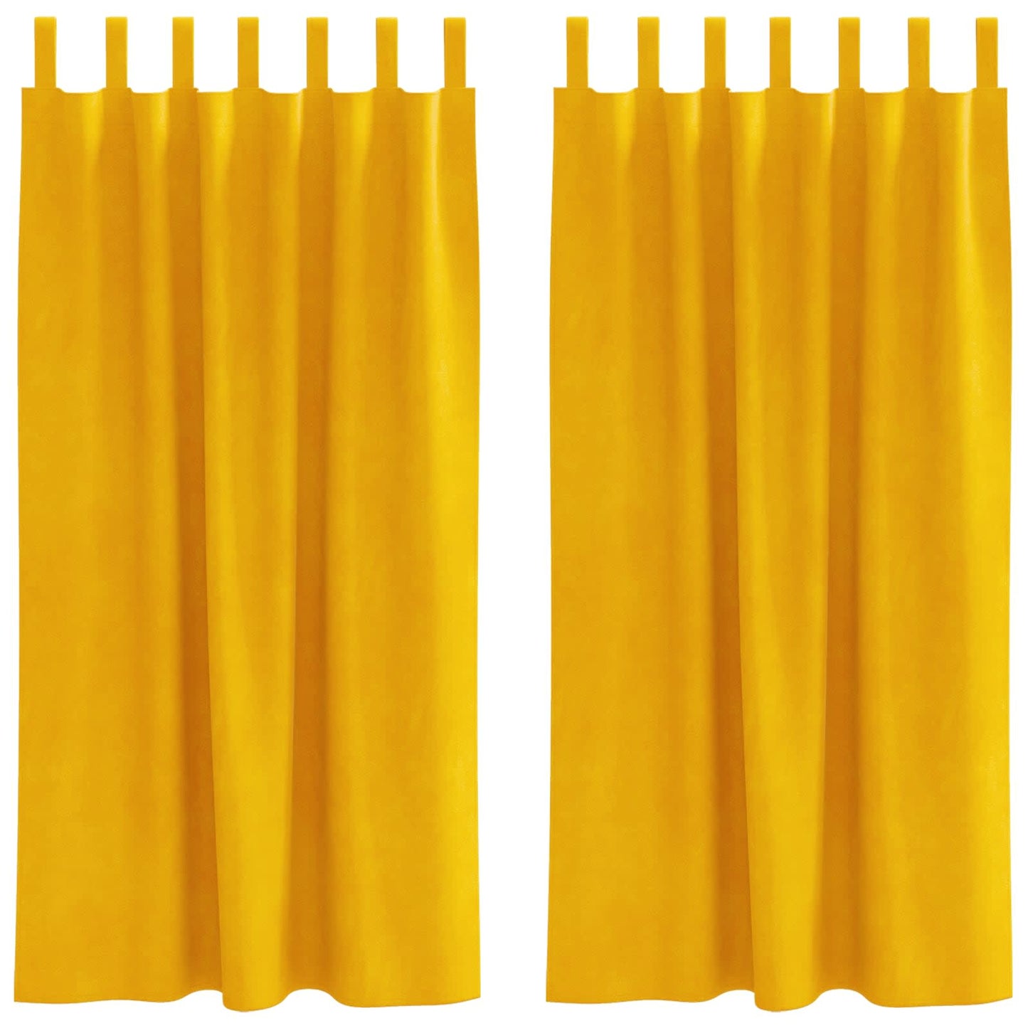Tende oscuranti Vidaxl 2 pezzi giallo senape 140 x 175 cm in velluto