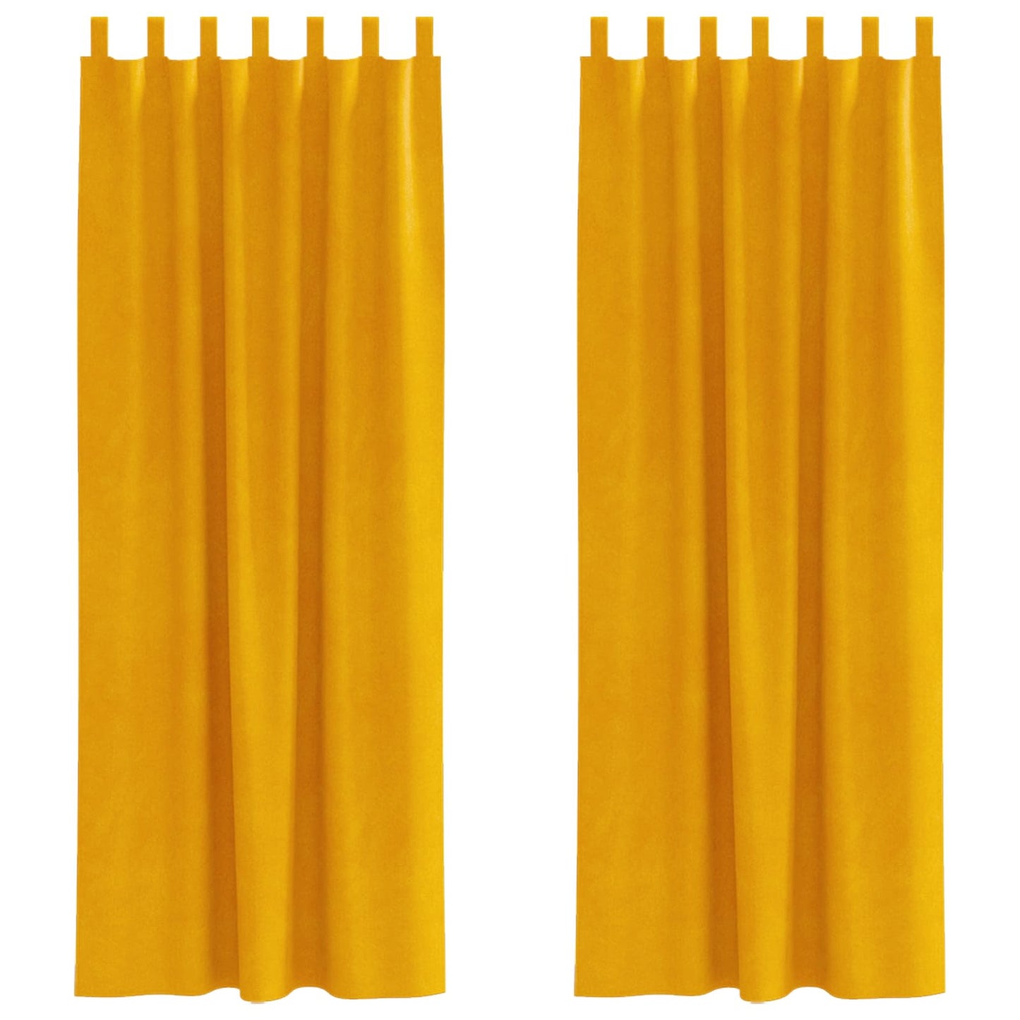 Tende oscuranti Vidaxl 2 pezzi giallo senape 140 x 245 cm in velluto