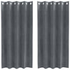 Vidaxl verduisterende gordijnen 2 pcs lichtgrijs 140 x 175 cm fluweel