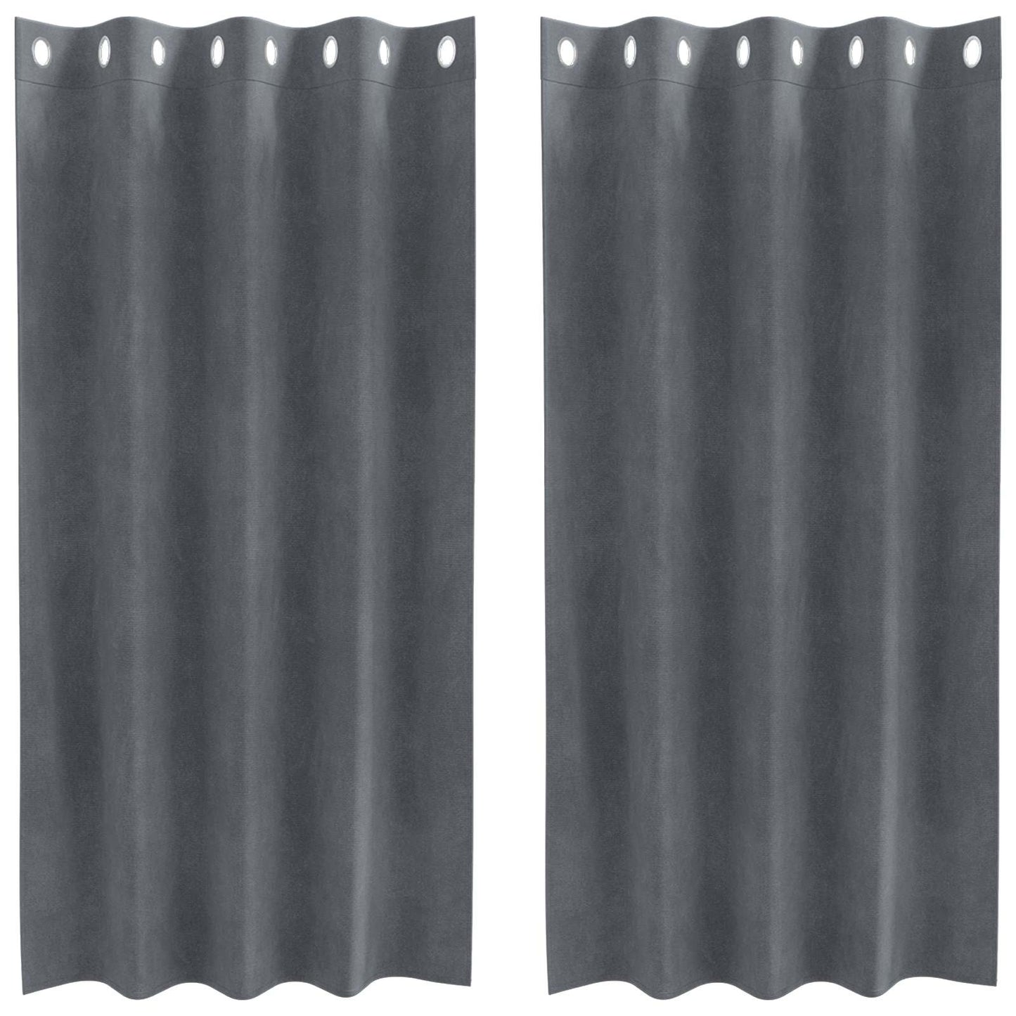 Tende oscuranti Vidaxl 2 pezzi grigio chiaro 140 x 175 cm in velluto