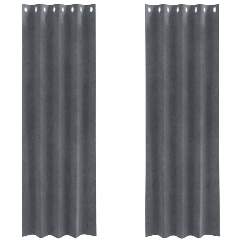 Vidaxl verduisterende gordijnen 2 pcs lichtgrijs 140 x 260 cm fluweel