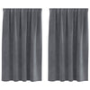 Vidaxl verduisterende gordijnen 2 pcs lichtgrijs 140 x 140 cm fluweel