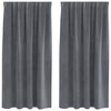Vidaxl verduisterende gordijnen 2 pcs lichtgrijs 140 x 175 cm fluweel