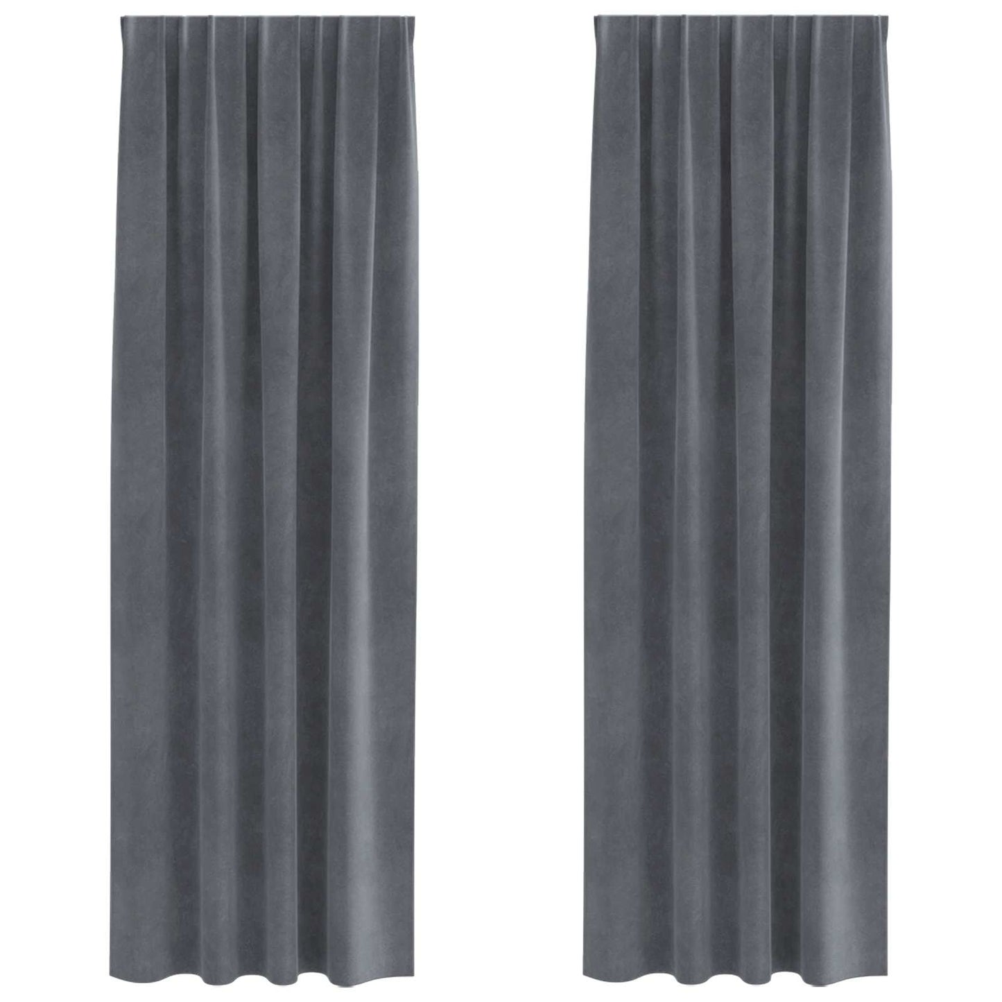 Tende oscuranti Vidaxl 2 pezzi grigio chiaro 140 x 225 cm in velluto