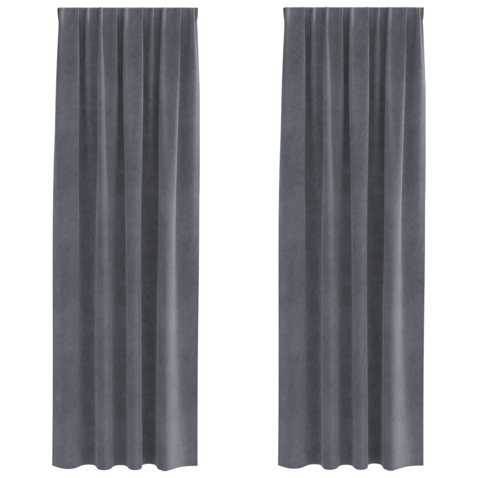 Vidaxl verduisterende gordijnen 2 pcs lichtgrijs 140 x 225 cm fluweel