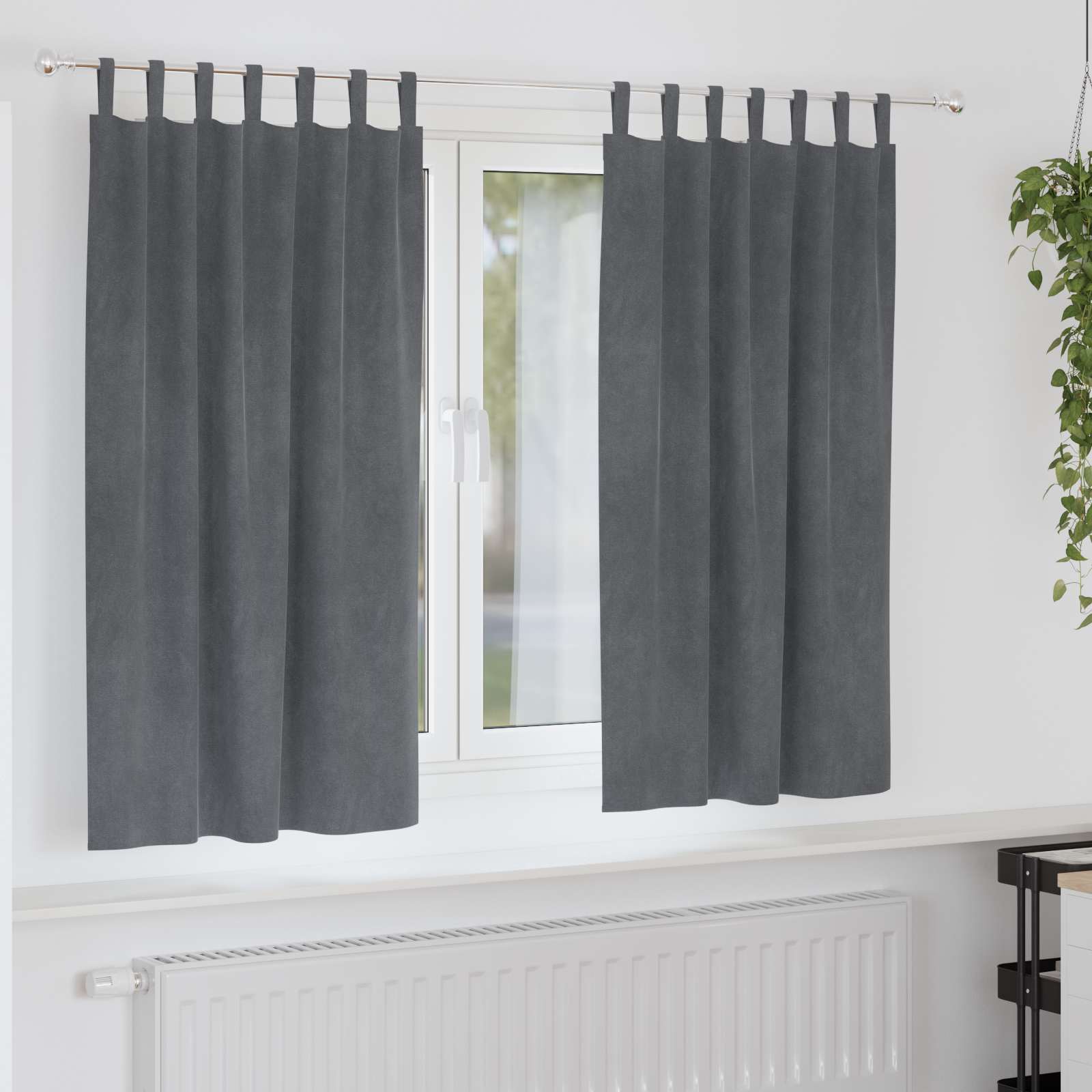 Tende oscuranti Vidaxl 2 pezzi grigio chiaro 140 x 175 cm in velluto