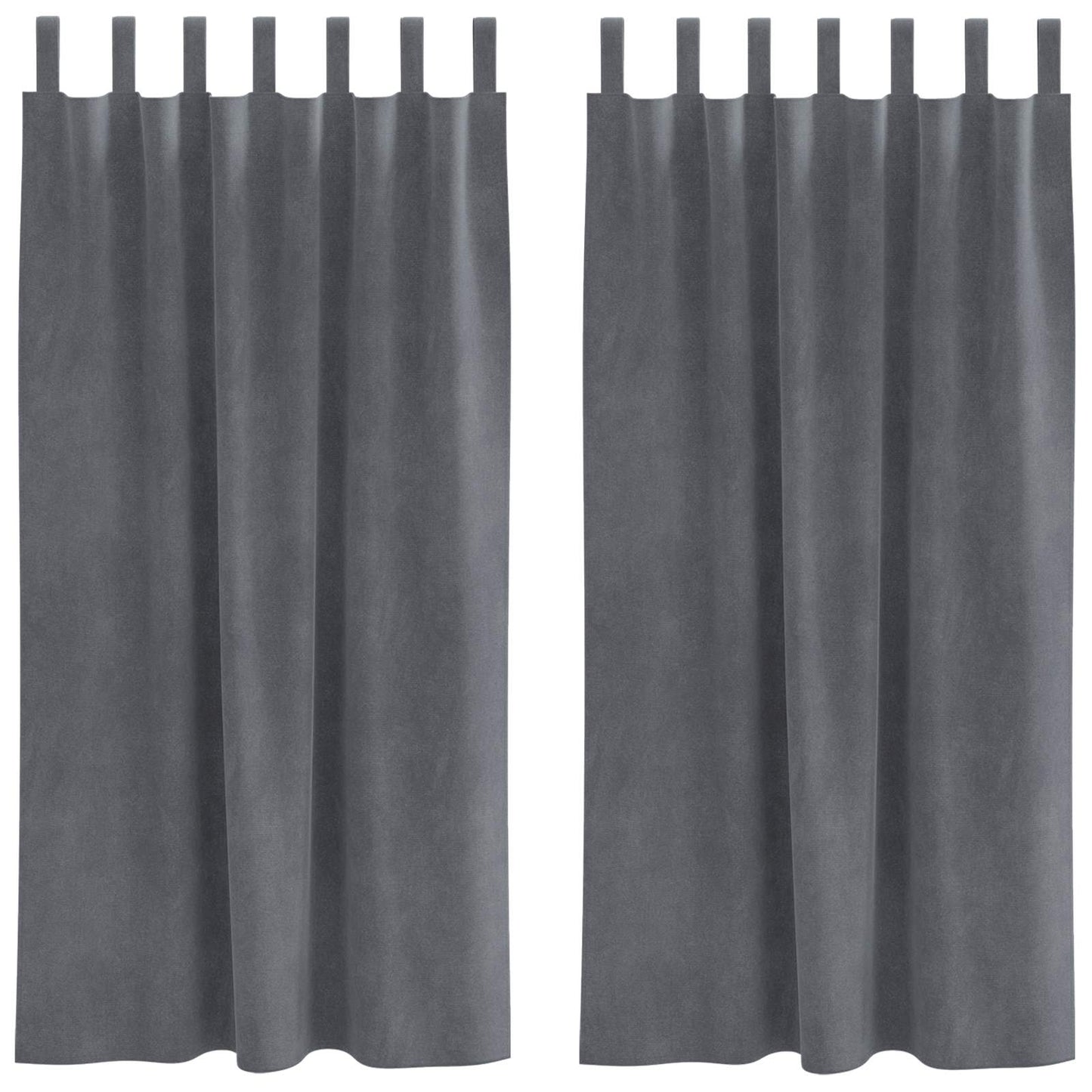 Tende oscuranti Vidaxl 2 pezzi grigio chiaro 140 x 175 cm in velluto