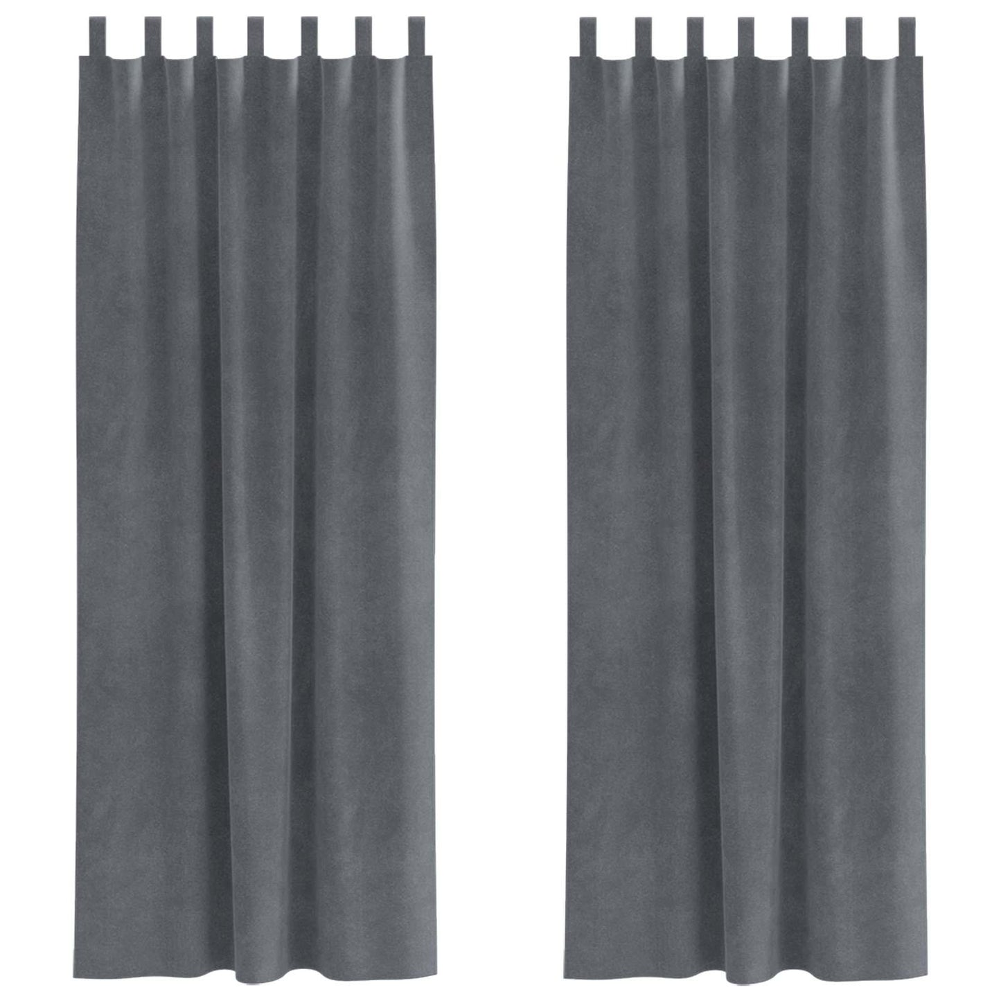 Tende oscuranti Vidaxl 2 pezzi grigio chiaro 140 x 260 cm in velluto