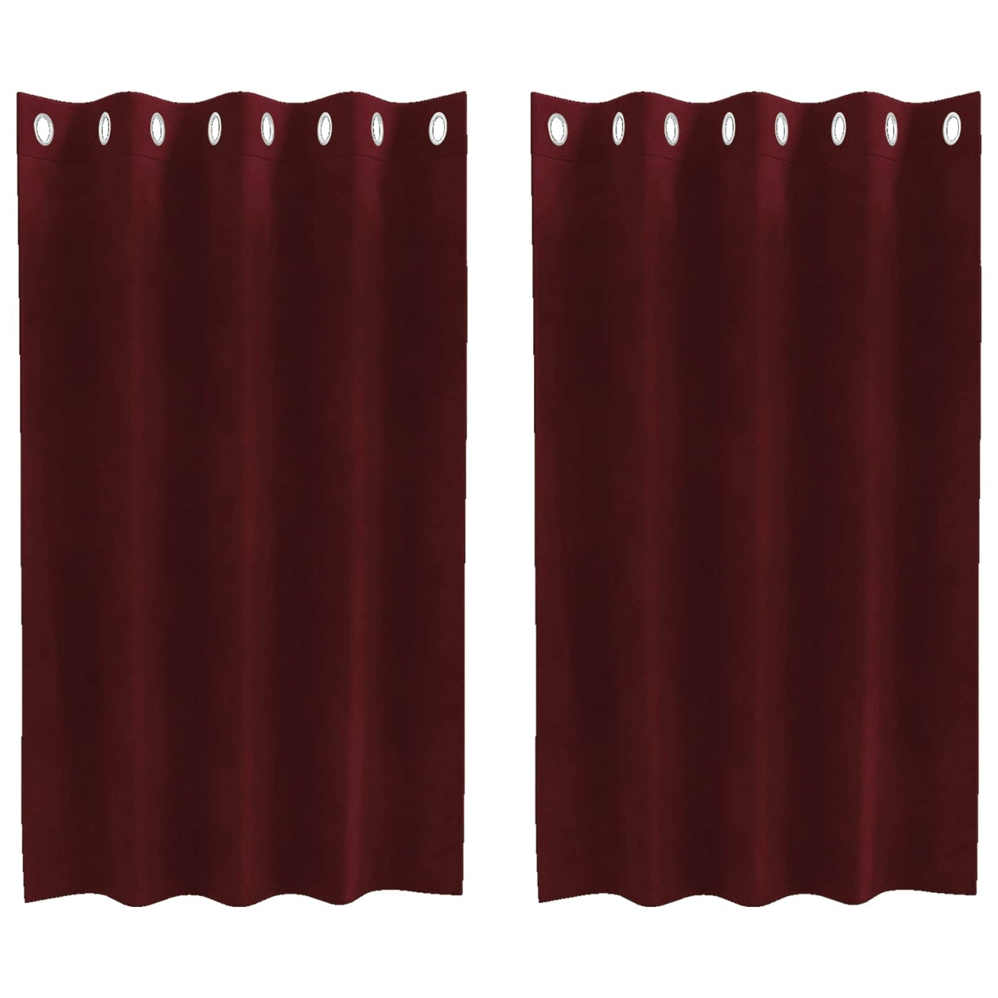 Tende oscuranti Vidaxx 2 pezzi rosso vino 140 x 140 cm velluto