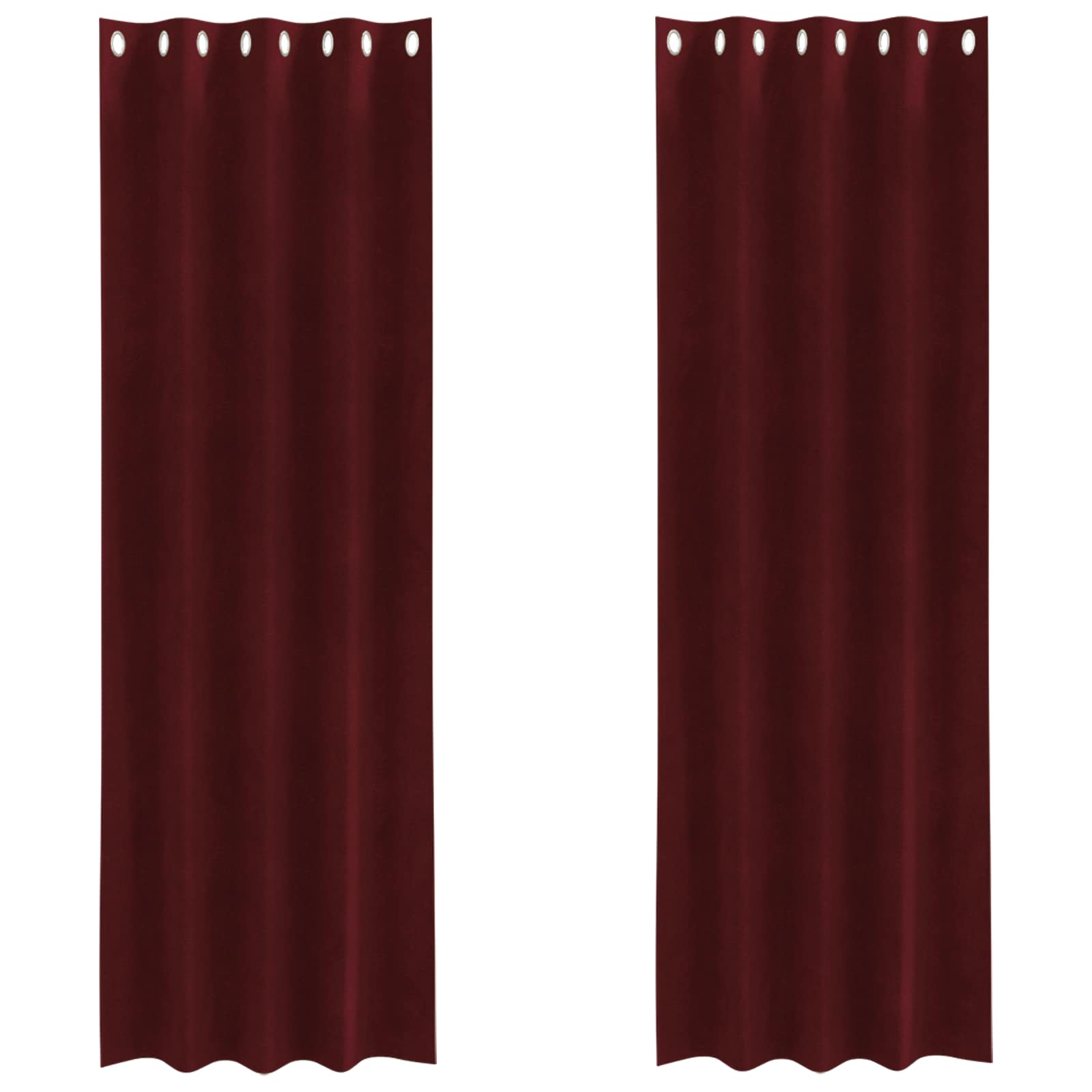 Vidaxl verduisterende gordijnen 2 pcs wijnrood 140 x 225 cm fluweel