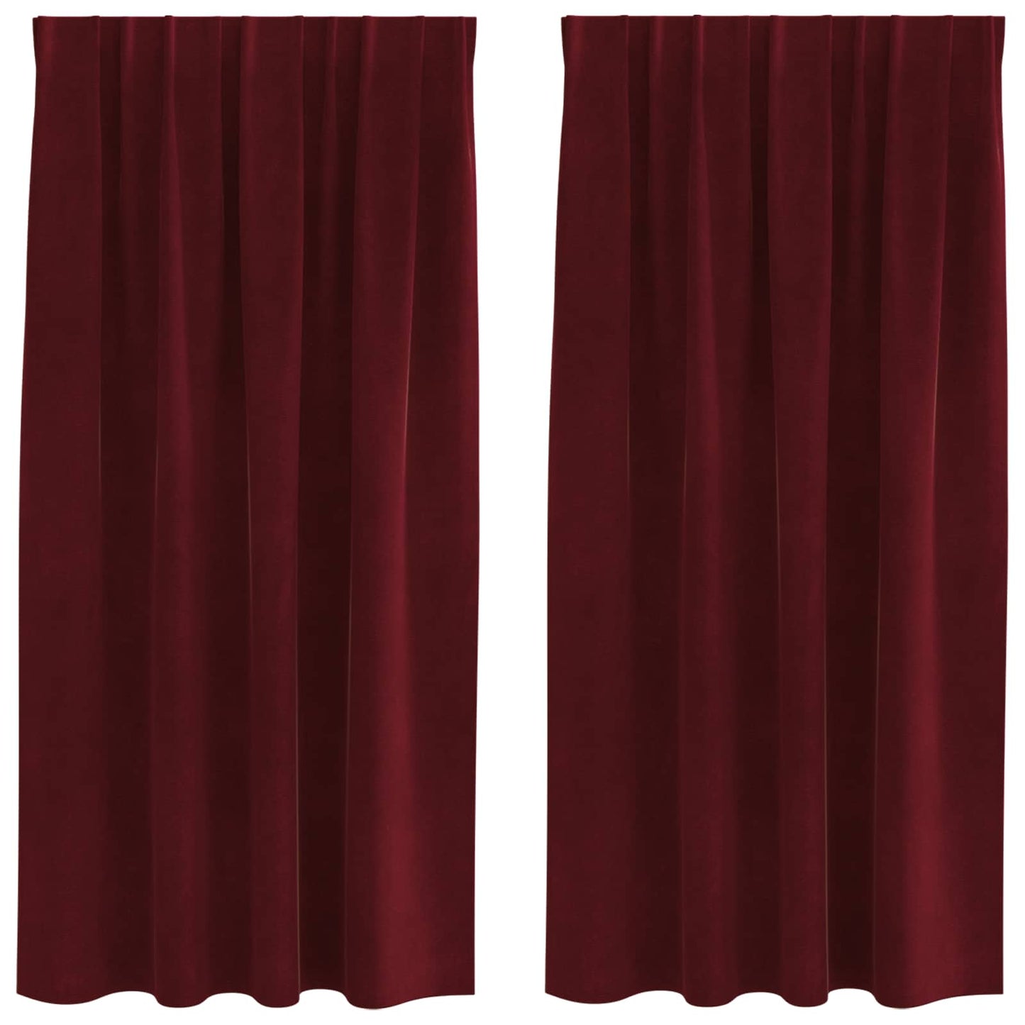 Tende oscuranti Vidaxl 2 pezzi rosso vino 140 x 175 cm velluto