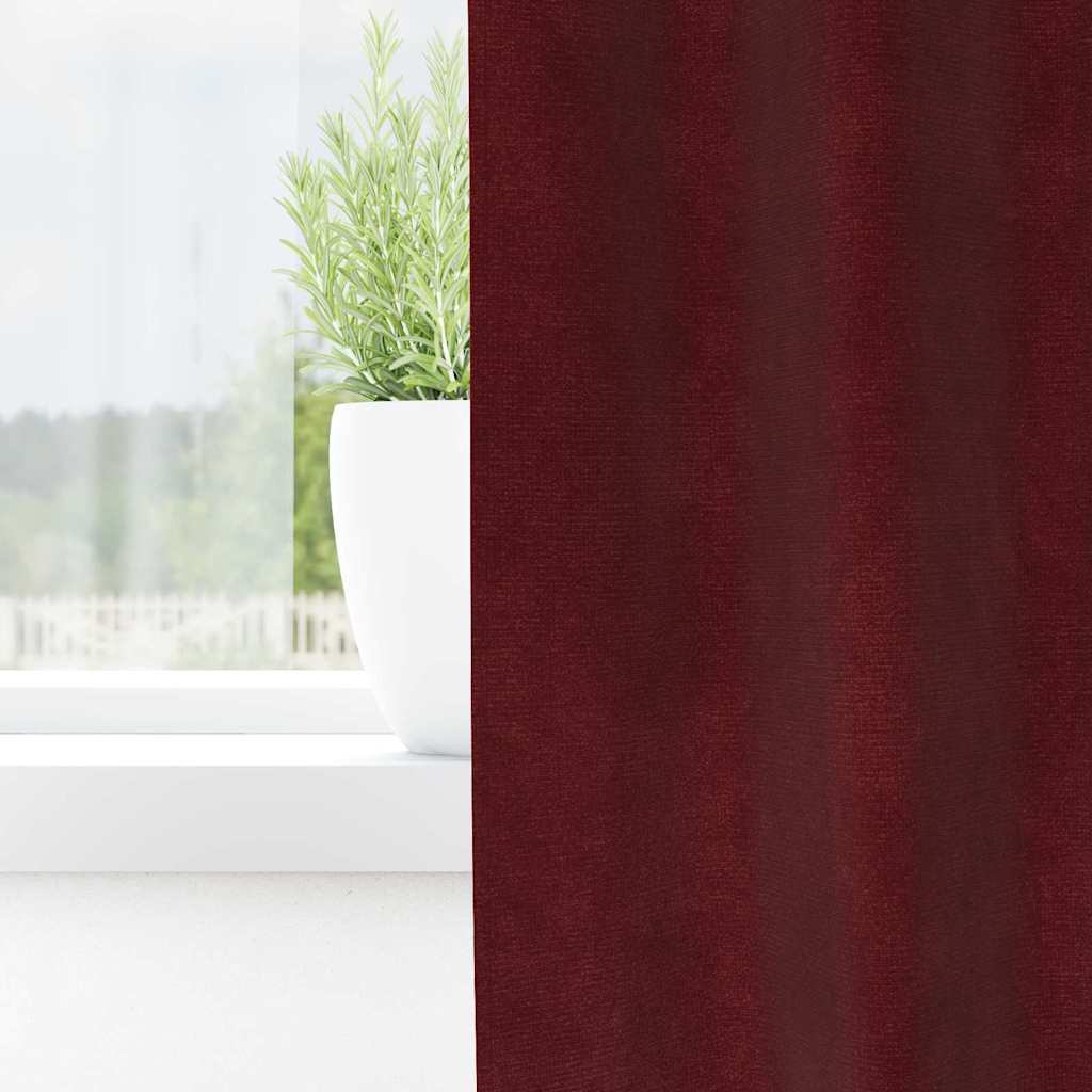 Tende oscuranti Vidaxx 2 pezzi rosso vino 140 x 260 cm velluto