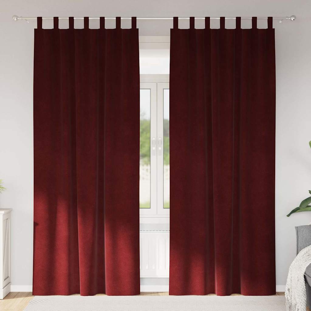 Tende oscuranti Vidaxx 2 pezzi rosso vino 140 x 260 cm velluto