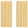 Vidaxl zwart-out gordijnen met ringen 2 pcs beige 245 x 140 cm