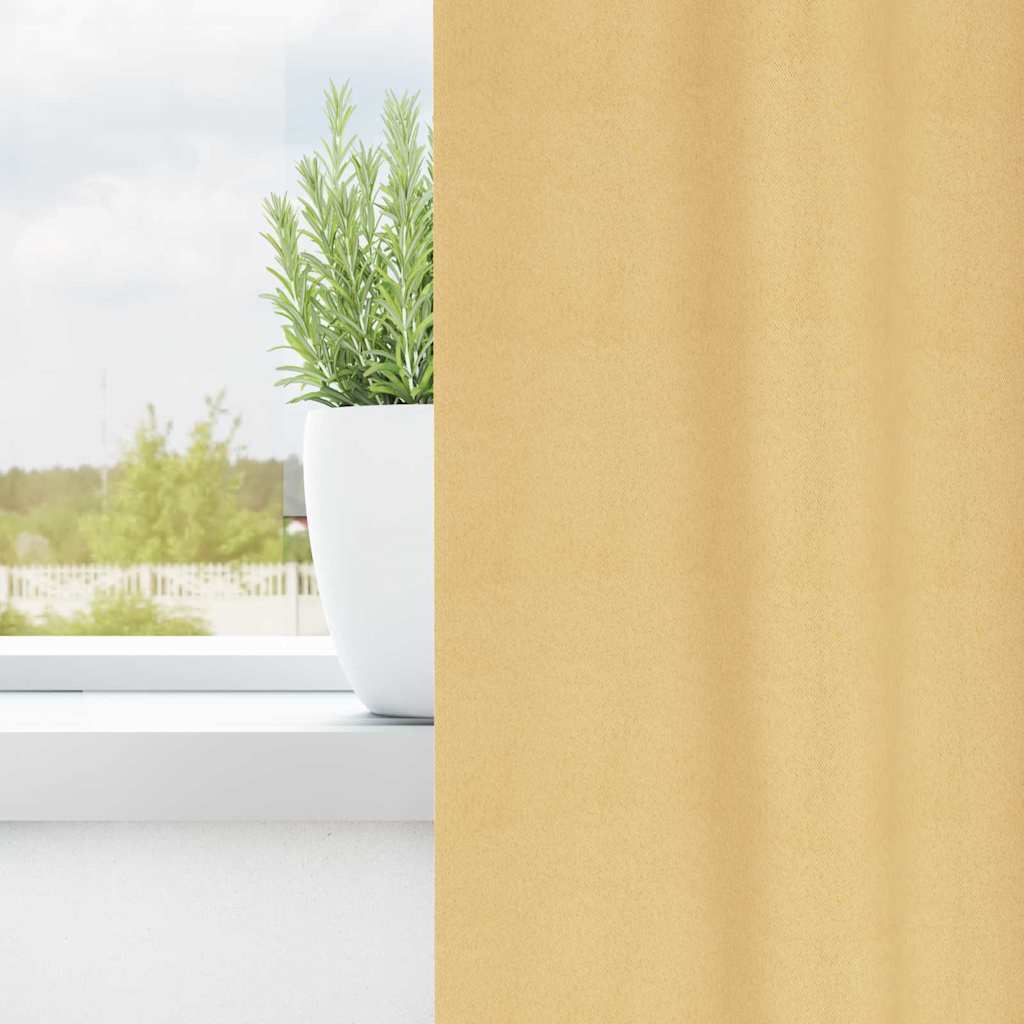 Tende oscuranti VidaXL con anelli 2 pezzi beige 260 x 140 cm