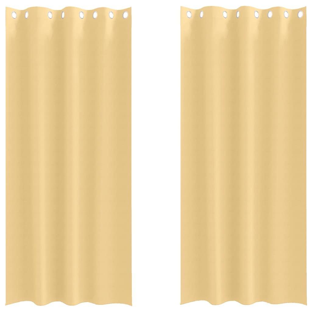 Tende oscuranti VidaXL con anelli 2 pezzi beige 260 x 140 cm