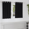 Tende oscuranti VidaXL con anelli 2 pz nere 140 x 140 cm