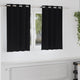 Tende oscuranti VidaXL con anelli 2 pz nere 140 x 140 cm