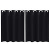 Tende oscuranti VidaXL con anelli 2 pz nere 140 x 140 cm