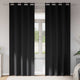 Tende oscuranti VidaXL con anelli 2 pezzi nere 245 x 140 cm
