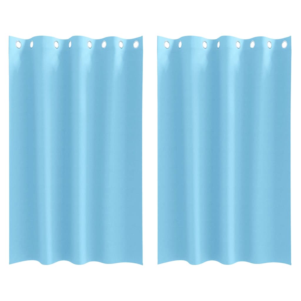 Tende oscuranti con anelli Vidaxl 2 pz azzurro 175 x 140 cm