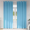 Vidaxxl cortinas opacas con anillas 2 piezas azul claro 225 x 140 cm