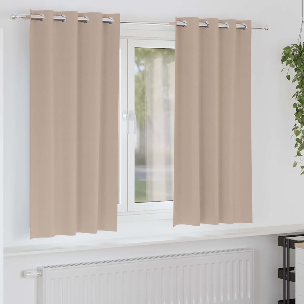 Tende oscuranti VidaXL con anelli 2 pezzi tortora 175 x 140 cm