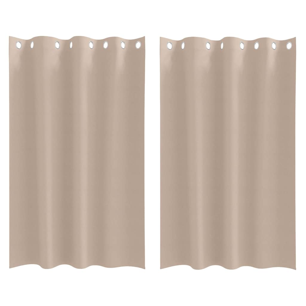Tende oscuranti VidaXL con anelli 2 pezzi tortora 175 x 140 cm