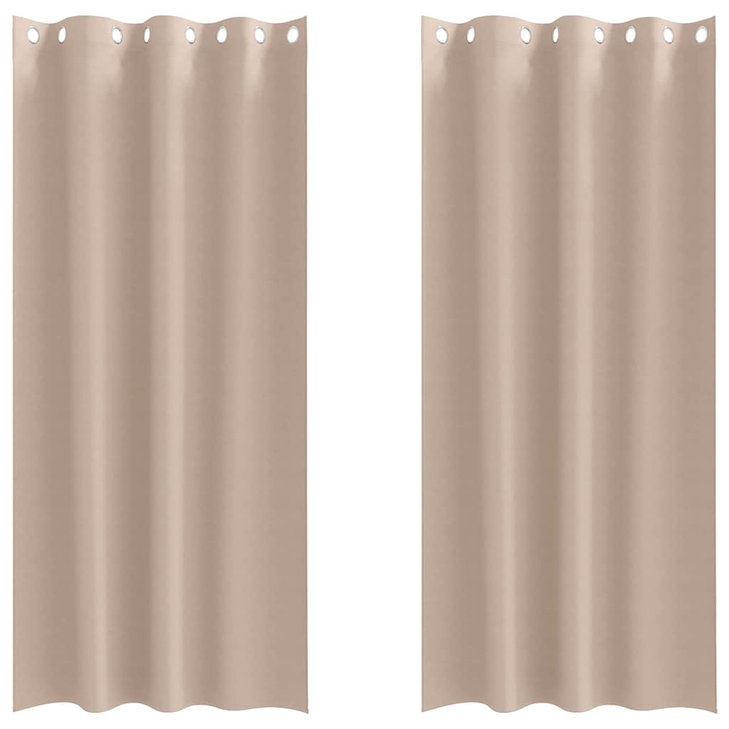 Tende oscuranti VidaXL con anelli 2 pezzi tortora 260 x 140 cm