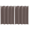 Tende oscuranti Vidaxl con anelli 2 pezzi marrone scuro 140 x 140 cm